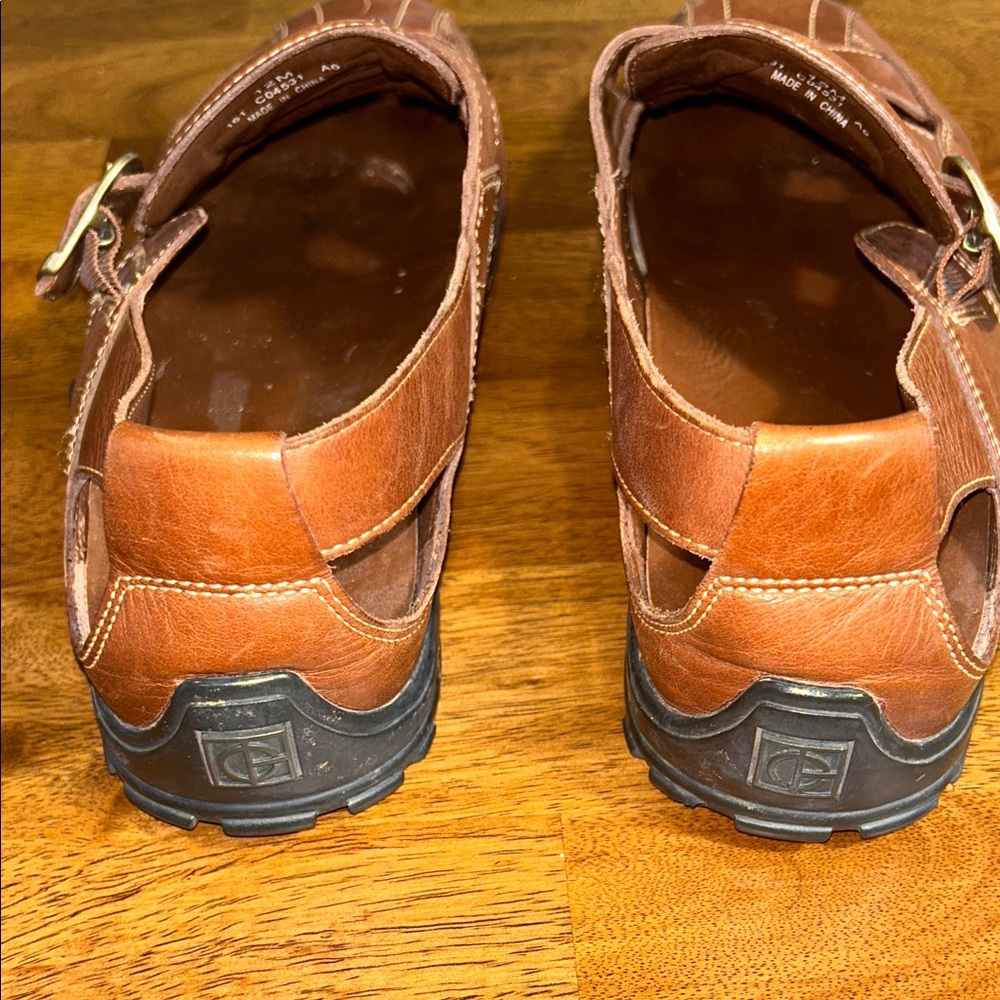 Cole Haan vibram Men's Tan Leather Loafers size 12 - Picture 5 of 12